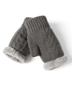 Fingerless Plush Gloves -UGG Bay 0001 fingerless glove dark 2