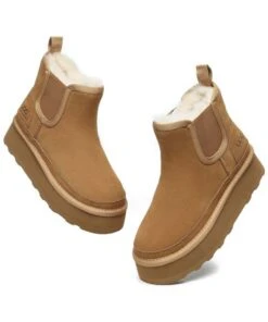 Women's UGG Mel Platform Boots 12 Women's UGG Mel Platform Boots -UGG Bay 0002 UGGMelPlatformBootChestnut6