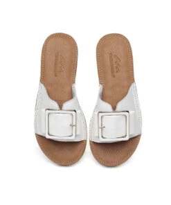 Women's Beck Sandal -UGG Bay 0002 WomensBeckSlidesWhite3