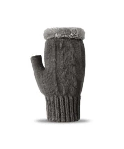 Fingerless Plush Gloves -UGG Bay 0002 fingerless glove dark