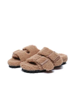 Women's UGG Jenny Fluffy Sandal -UGG Bay 0003 UggJennySlipperBrown3