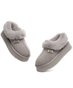 Women's UGG Hailey Slippers -UGG Bay 0006 Haily UGG Moccasin Brown 4