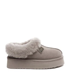 Women's UGG Hailey Slippers -UGG Bay 0008 Haily UGG Moccasin Brown 1