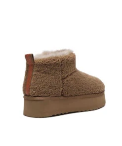 Women's Ultra Platform Curly Boots -UGG Bay 0009 UltraPlatformCurlyBrown3