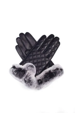 UGG Rabbit Fur Gloves -UGG Bay CS043 BLACK scaled 1000x1500 1