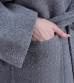 Cashmire Wool Fox Fur Coat -UGG Bay CashmirewoolfoxfurcoatGREY 7