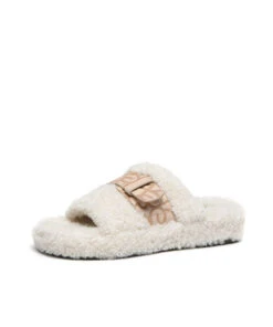 UGG Bay -UGG Bay JuleFluffyUGGSlidesWhite2