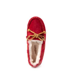 Kid’s Fur UGG Moccasin -UGG Bay KidsFurUGGMoccasinTomato4