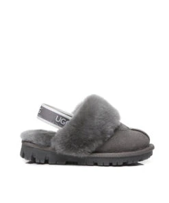 Kid’s Banded Scuff UGG Slippers -UGG Bay KidsUGGBandedScuffSlipperGrey1