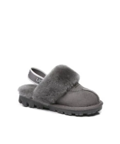 Kid’s Banded Scuff UGG Slippers -UGG Bay KidsUGGBandedScuffSlipperGrey2
