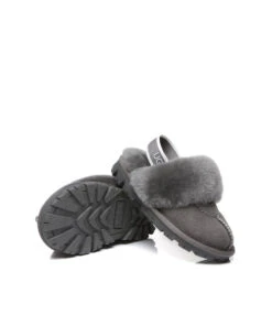 Kid’s Banded Scuff UGG Slippers -UGG Bay KidsUGGBandedScuffSlipperGrey5
