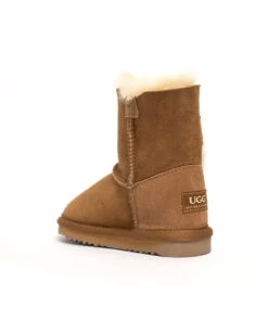 Kids Classic Short Button -UGG Bay KidsUGGShortButtonBootsChestnut6