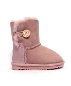 Kids Classic Short Button -UGG Bay KidsUGGShortButtonBootsPink1