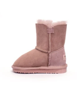 Kids Classic Short Button -UGG Bay KidsUGGShortButtonBootsPink3