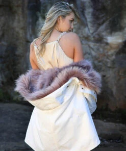 Raccoon Fur Jacket -UGG Bay RaccoonFurJacketWHITEPINK 10