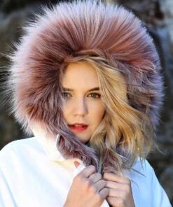 Raccoon Fur Jacket -UGG Bay RaccoonFurJacketWHITEPINK 5