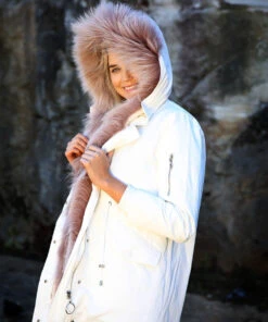 Raccoon Fur Jacket -UGG Bay RaccoonFurJacketWHITEPINK 7