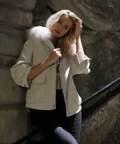 Rex Raccoon Parka Jacket -UGG Bay RexRaccoonWomenFurParkaJacketBEIGE 3
