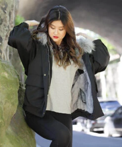 Rex Raccoon Parka Jacket -UGG Bay RexRaccoonWomenFurParkaJacketBLACK 4