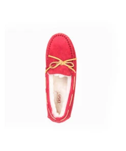 Women's UGG Fur Moccasin 23 Women's UGG Fur Moccasin -UGG Bay UGG Fur Moccasin Red 3