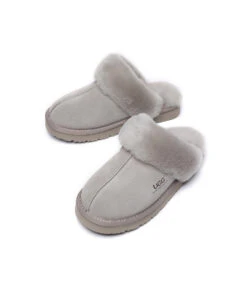 Women's UGG Fuzzy Summer Slipper -UGG Bay UGGFuzzyGoatGrey3 e186bbba 0723 4c7b a03f 08cdc77c8a97