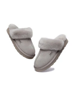 Women's UGG Fuzzy Summer Slipper -UGG Bay UGGFuzzyGoatGrey5 43d2aef0 34e4 4cb5 a8d0 3e66d4aeda39