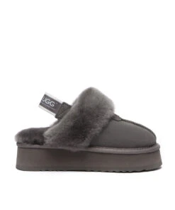 Women's UGG Platform Scuff Slipper -UGG Bay UGGPlatformScuffGrey1