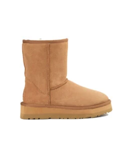 Women’s Short UGG Platform Boots -UGG Bay UGGShortPlatformBootChestnut1