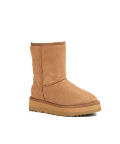 Women’s Short UGG Platform Boots -UGG Bay UGGShortPlatformBootChestnut6