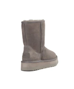 Women’s Short UGG Platform Boots -UGG Bay UGGShortPlatformBootGrey4