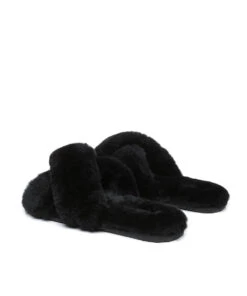 Women's UGG Premium Cross Over Slipper 36 Women's UGG Premium Cross Over Slipper -UGG Bay cross over premium women cosy slipper slippers australia ugg outlet store black color