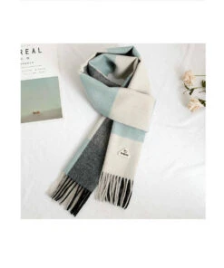 Wool Tartan Scarf -UGG Bay uggscarfaqua2