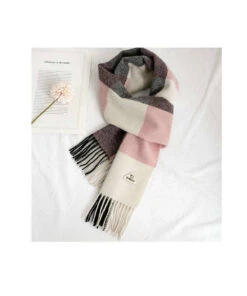Wool Tartan Scarf -UGG Bay uggscarfpink2